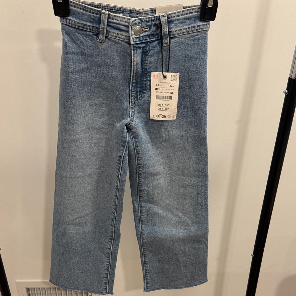 Zara Kids Light Blue Straight-Leg Jeans